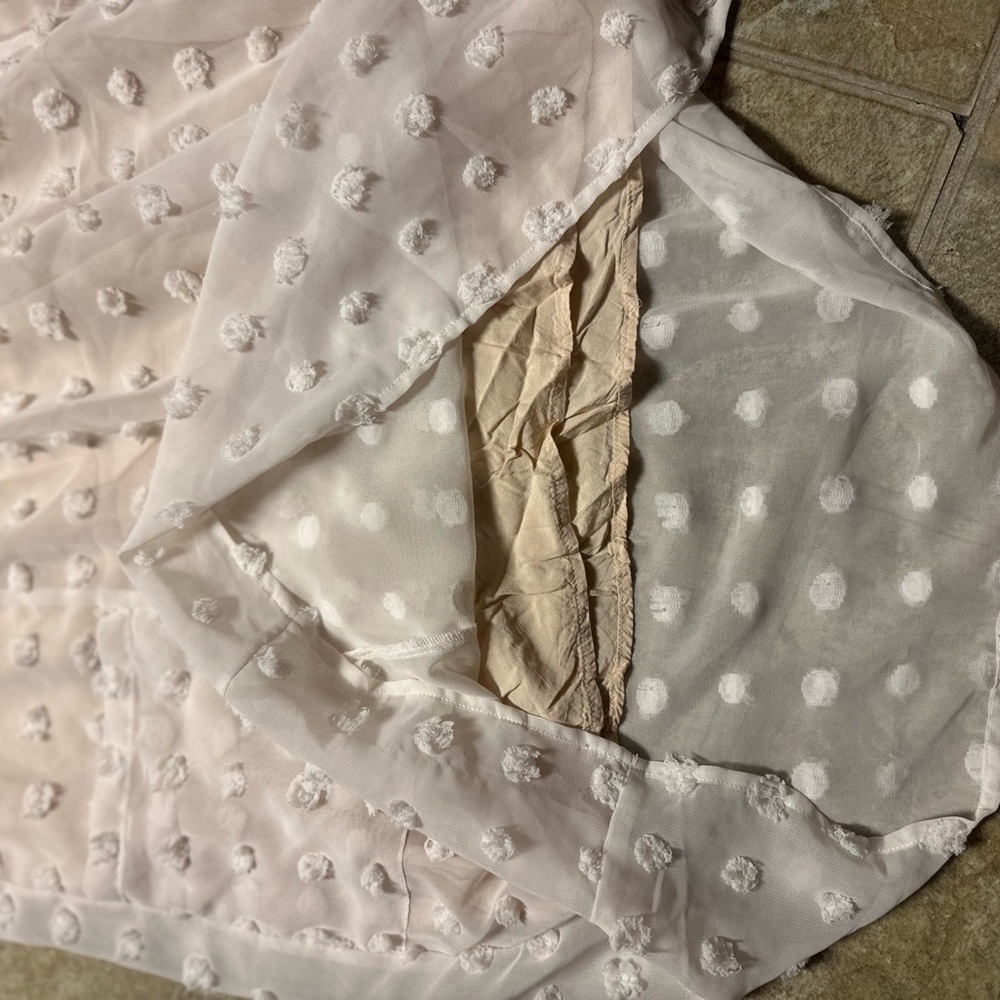 MIHOL Cream Pom-Pom Dress w/ Pockets – Size M - Picture 4 of 7